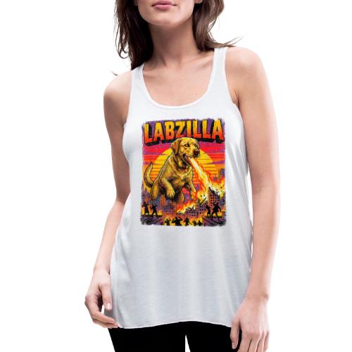 Labzilla Giant Yellow Labrador Monster Tee - Women's Flowy Tank Top by Bella