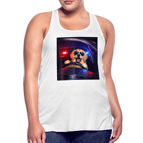 Funny Police Golden Retriever Meme Tee - Women's Flowy Tank Top by Bella