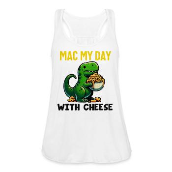 Mac Cheese Macaroni and Cheese - Women's Flowy Tank Top by Bella - white - Front - Julia (174cm)