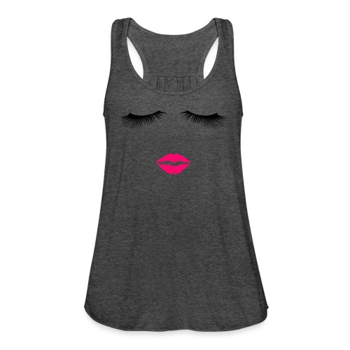 Lipstick and Eyelashes - Women's Flowy Tank Top by Bella