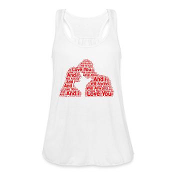 Valentine's Day, Valentine's Day - Women's Flowy Tank Top by Bella - white - Front - Julia (174cm)