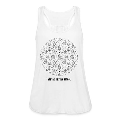Santa's Festive Wheel T-Shirt - Women's Flowy Tank Top by Bella