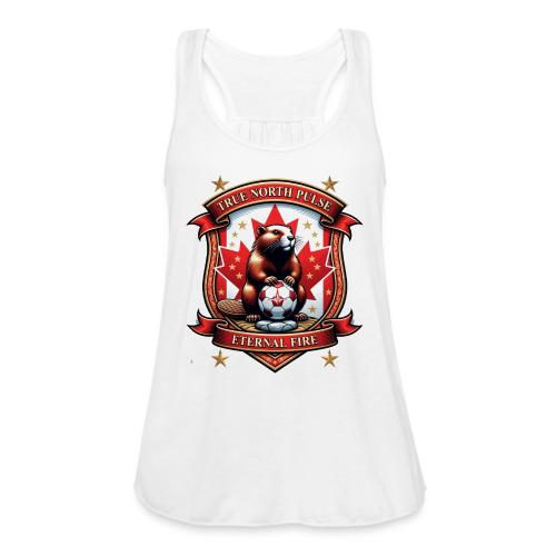 Canada Beaver Crest T-Shirt, Pride Badge Gift - Women's Flowy Tank Top by Bella