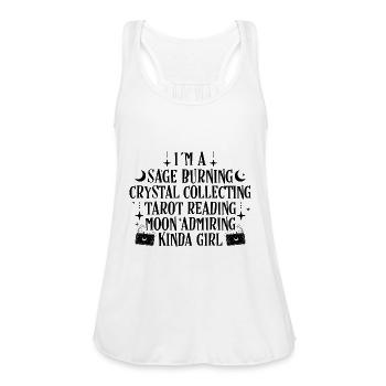 Witch - Women's Flowy Tank Top by Bella - white - Front - Julia (174cm)