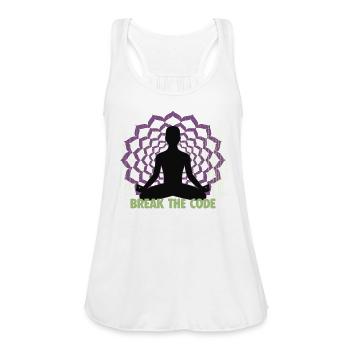 Break the code, awaken - Women's Flowy Tank Top by Bella - white - Front - Julia (174cm)