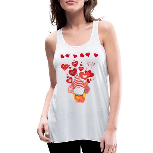Design wrapped in love hearts, vibrating in love. - Women's Flowy Tank Top by Bella