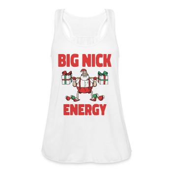Big Nick Energy Christmas - Women's Flowy Tank Top by Bella - white - Front - Julia (174cm)