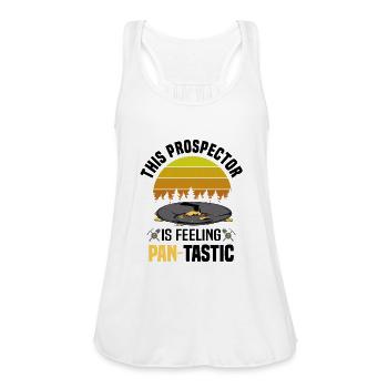 Panning for gold - Women's Flowy Tank Top by Bella - white - Front - Julia (174cm)