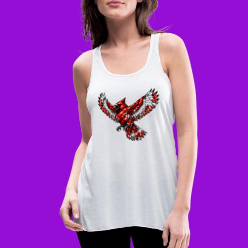Cardinal in Flight - Women's Flowy Tank Top by Bella