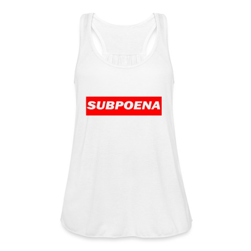Funny Lawyer Subpoena Supreme Logo - Women's Flowy Tank Top by Bella