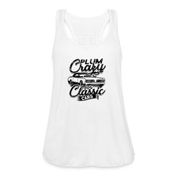 Plum Crazy for Classic Cars - muscle cars - Women's Flowy Tank Top by Bella - white - Front - Julia (174cm)