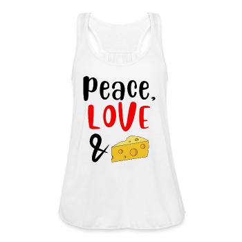 and Cheese - Women's Flowy Tank Top by Bella - white - Front - Julia (174cm)