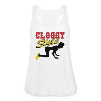 Cloggy Style - Women's Flowy Tank Top by Bella - white - Front - Julia (174cm)