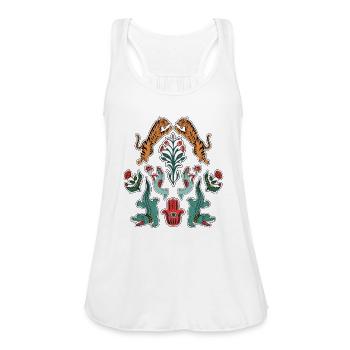 Indian inspiration - Women's Flowy Tank Top by Bella - white - Front - Julia (174cm)
