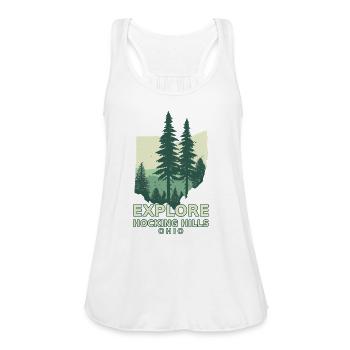 Explore Hocking Hills State Park - Women's Flowy Tank Top by Bella - white - Front - Julia (174cm)