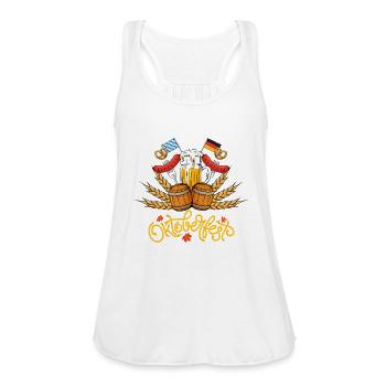Oktoberfest Ladies Dirndl Beer Bavaria Oktoberfest - Women's Flowy Tank Top by Bella - white - Front - Julia (174cm)
