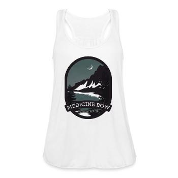 Medicine Bow National Forest - Women's Flowy Tank Top by Bella - white - Front - Julia (174cm)