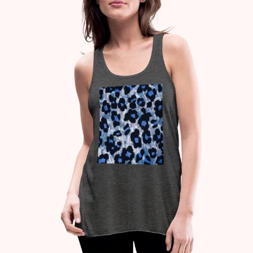blue ank black leopard pattern - Women's Flowy Tank Top by Bella