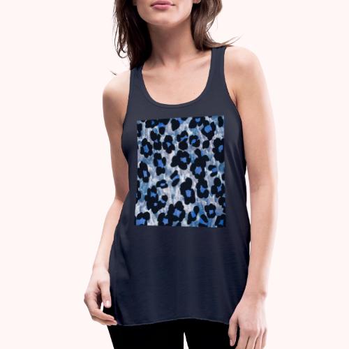 blue ank black leopard pattern - Women's Flowy Tank Top by Bella