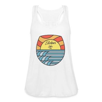 Edinboro Lake Pennsylvania Pa - Women's Flowy Tank Top by Bella - white - Front - Julia (174cm)