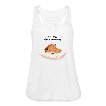 CAPYBARA STYLE - Women's Flowy Tank Top by Bella - white - Front - Julia (174cm)