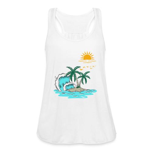 Retro Sunset Graphics - Women's Flowy Tank Top by Bella