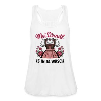Mei Dirndl In Da Wasch Oktoberfest Funny German - Women's Flowy Tank Top by Bella - white - Front - Julia (174cm)
