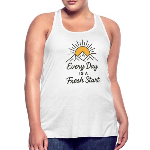 Inspirational Mountain Sunrise Motif - Women's Flowy Tank Top by Bella