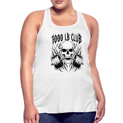 1000 LB Club Skull Barbell Powerlif - Women's Flowy Tank Top by Bella