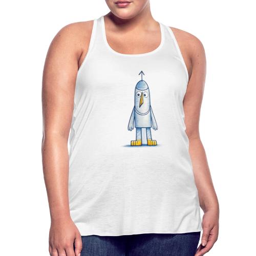 Funny Doodle Bird Character - Women's Flowy Tank Top by Bella