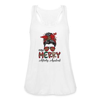 Activity Assistant Christmas Activity Professional - Women's Flowy Tank Top by Bella - white - Front - Julia (174cm)