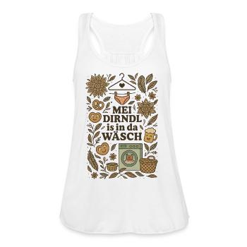 Mei Dirndl is in da Wäsch Cute Kawaii Oktoberfes - Women's Flowy Tank Top by Bella - white - Front - Julia (174cm)