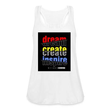 inspire - Women's Flowy Tank Top by Bella - white - Front - Julia (174cm)