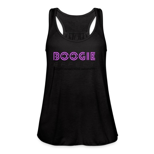 boogie effect fit strong happy logo black - Women's Flowy Tank Top by Bella