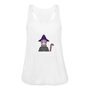 Witch - Women's Flowy Tank Top by Bella - white - Front - Julia (174cm)