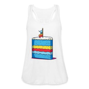 Pan Cake Lgbtq - Women's Flowy Tank Top by Bella - white - Front - Julia (174cm)