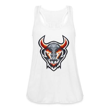 Bull - Women's Flowy Tank Top by Bella - white - Front - Julia (174cm)