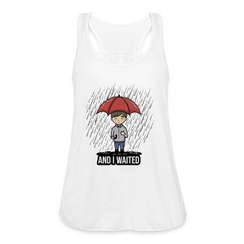 And I Waited - Women's Flowy Tank Top by Bella - white - Front - Julia (174cm)