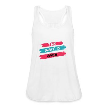 The Wait is Over - Women's Flowy Tank Top by Bella - white - Front - Julia (174cm)
