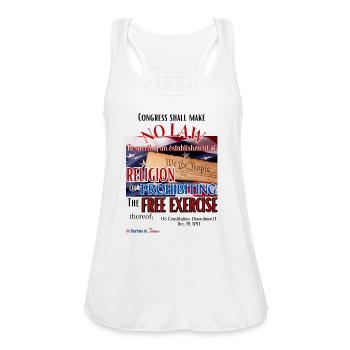 Amendment 1 Religion - Women's Flowy Tank Top by Bella - white - Front - Julia (174cm)