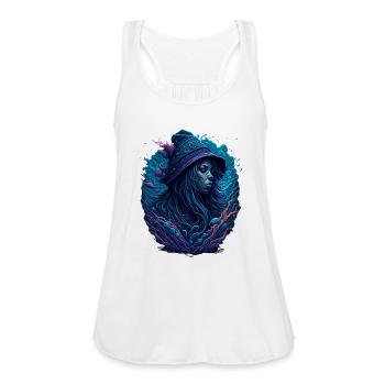 witch - Women's Flowy Tank Top by Bella - white - Front - Julia (174cm)
