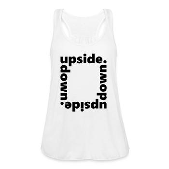 upside down streetwear - Women's Flowy Tank Top by Bella - white - Front - Julia (174cm)