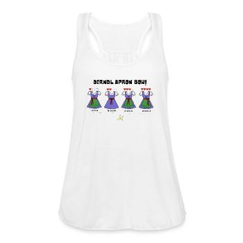 DIRNDL3 - Women's Flowy Tank Top by Bella - white - Front - Julia (174cm)