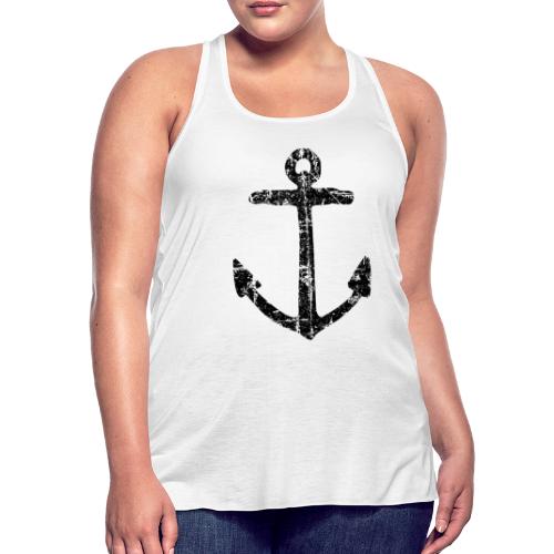 Ship Anchor (Vintage Black) Boating & Sailing - Women's Flowy Tank Top by Bella