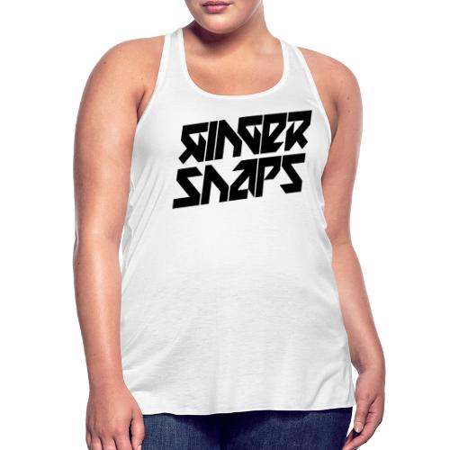 Ginger Snap5 logo (two lines black) - Women's Flowy Tank Top by Bella