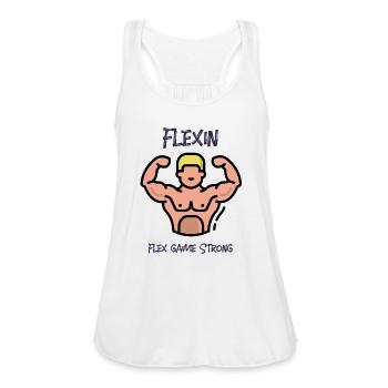 Flexin Active - Women's Flowy Tank Top by Bella - white - Front - Julia (174cm)