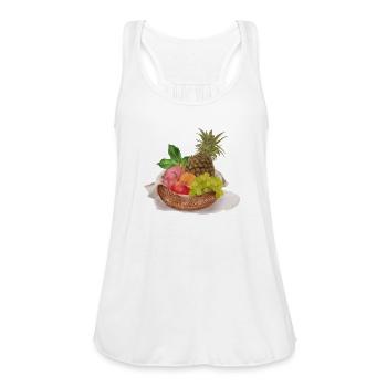 Colorful Fruit Basket - Women's Flowy Tank Top by Bella - white - Front - Julia (174cm)