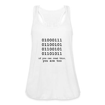Computer science Programmer Code Humorous Gift - Women's Flowy Tank Top by Bella - white - Front - Julia (174cm)