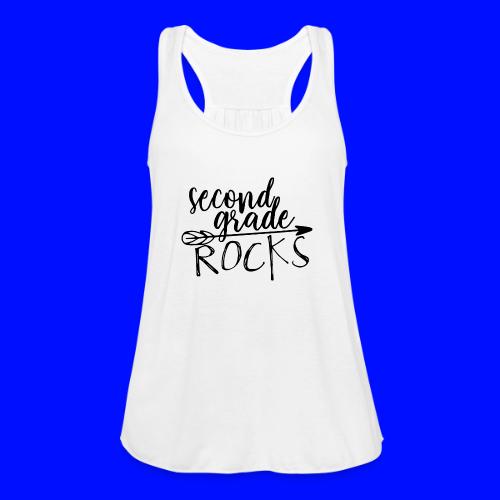 Second Grade Rocks Teacher T-Shirts - Women's Flowy Tank Top by Bella