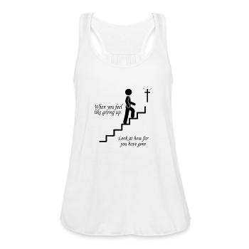 Inspiration - Women's Flowy Tank Top by Bella - white - Front - Julia (174cm)